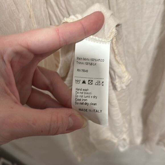 Laggia de Tessitori open front Ivory cardigan size large - Picture 4 of 5